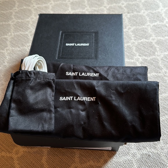 Saint Laurent Silver Star sneakers, flat heel leather up alpha / bufalino 38.5 - Picture 10 of 12